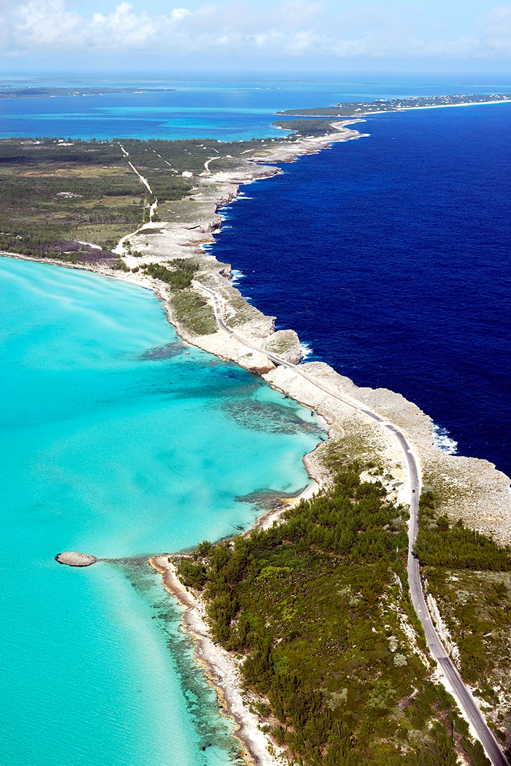 Aerial view of the island.
