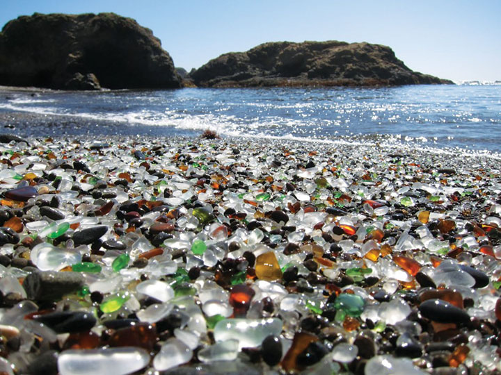 Fort Bragg’s Glass Beach in Mendocino.