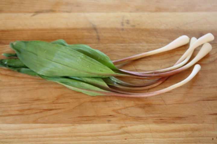 Use ramp stems like garlic or scallions.