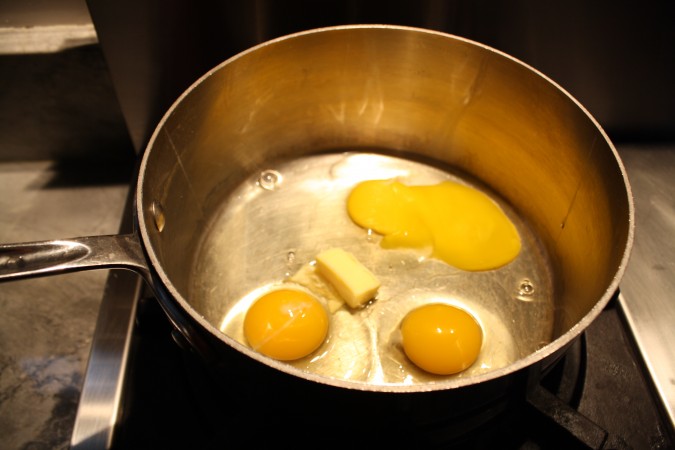 The scrambled eggs setup