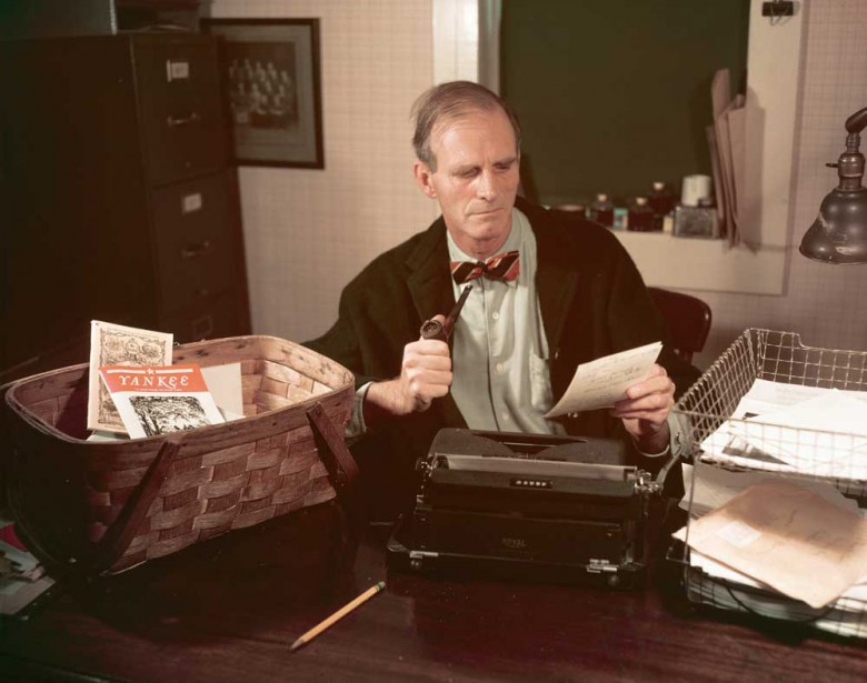 Yankee Magazine founder Robb Sagendorph edits the 1967 edition of The Old Farmer’s Almanac.