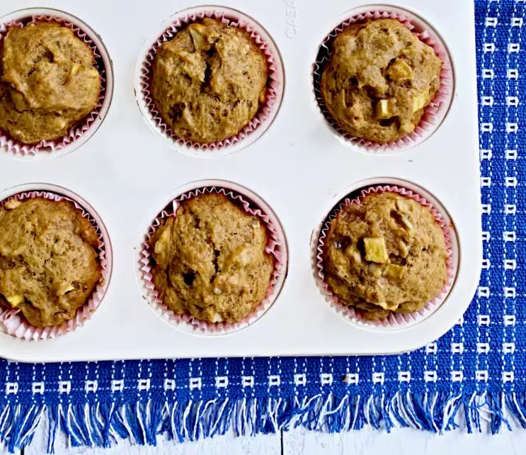 Apple Pumpkin Walnut Muffins
