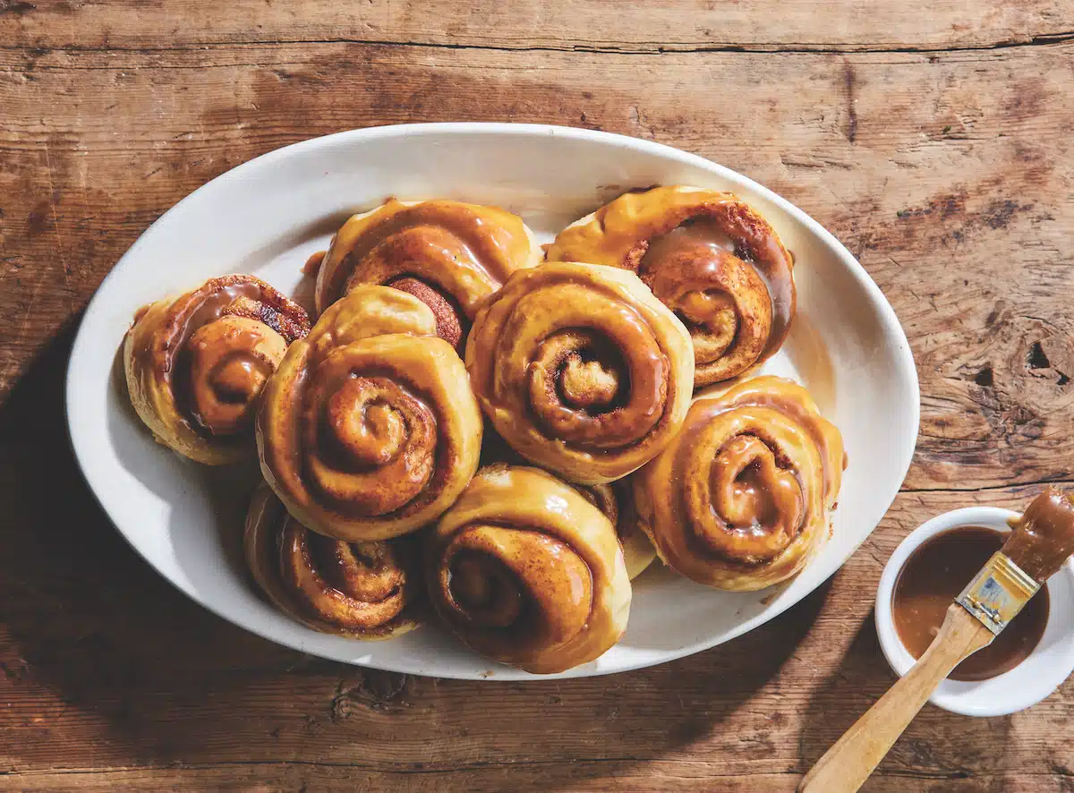 Overnight Maple-Glazed Cinnamon Rolls