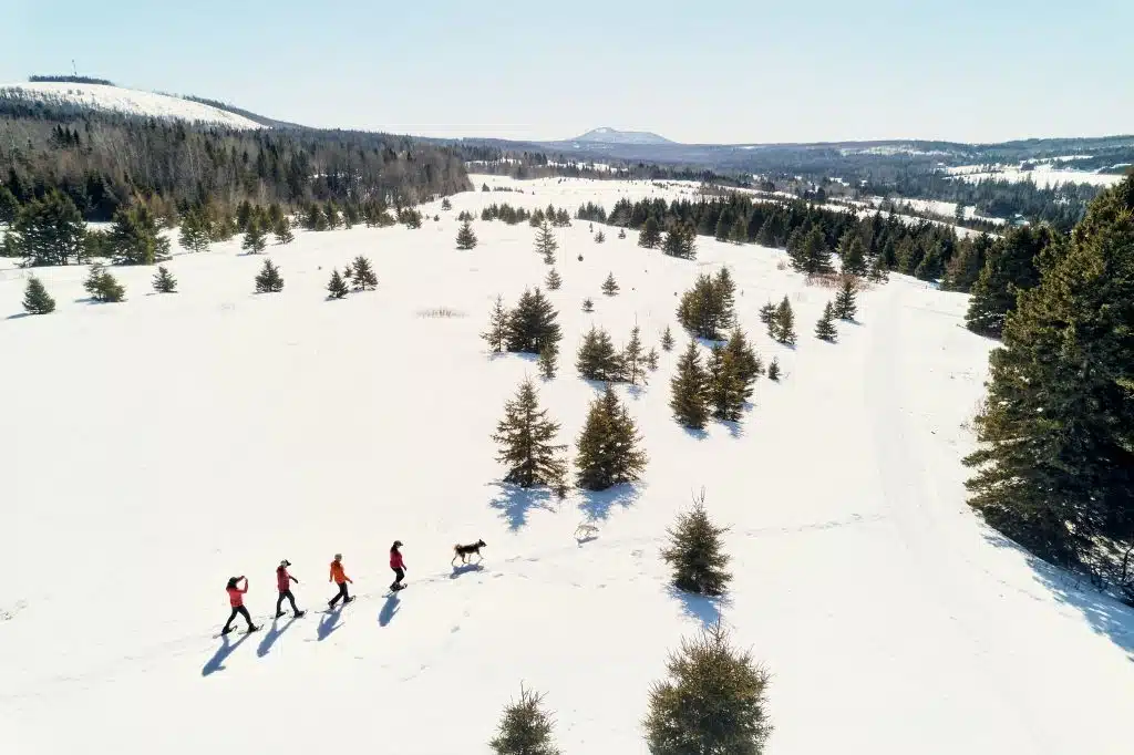 Snowshoeing Winter Vacation Maine Aroostook County