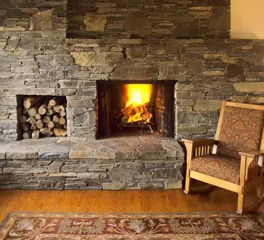 Dreamy Stone Fireplace Inspiration by Stonemason Lew French