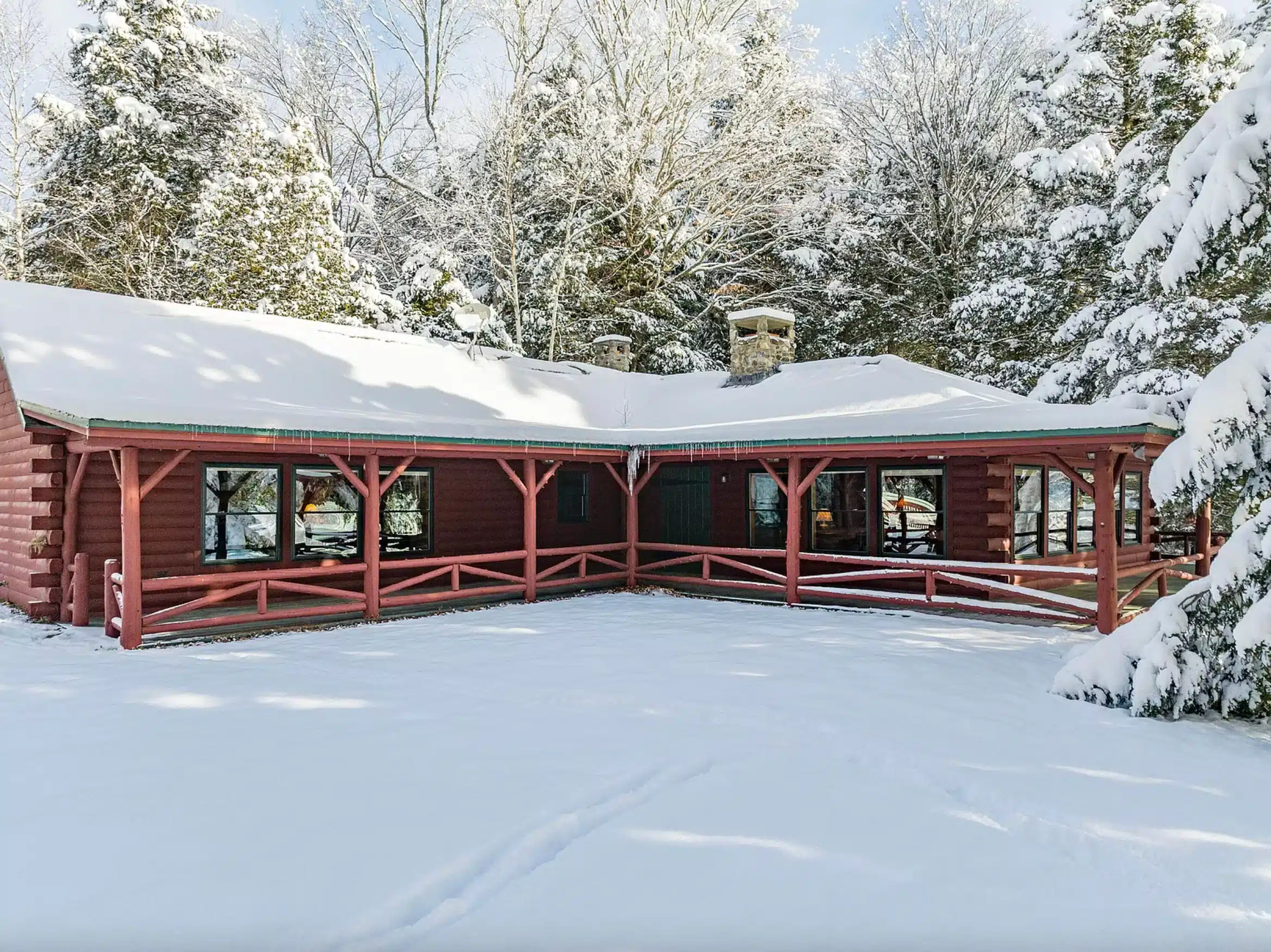 House For Sale: An All-Season 1974 Log Cabin on a Private Maine Island