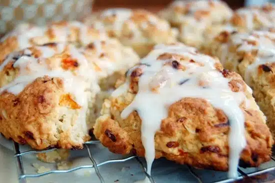 Grapefruit Oatmeal Scones with Citrus Glaze