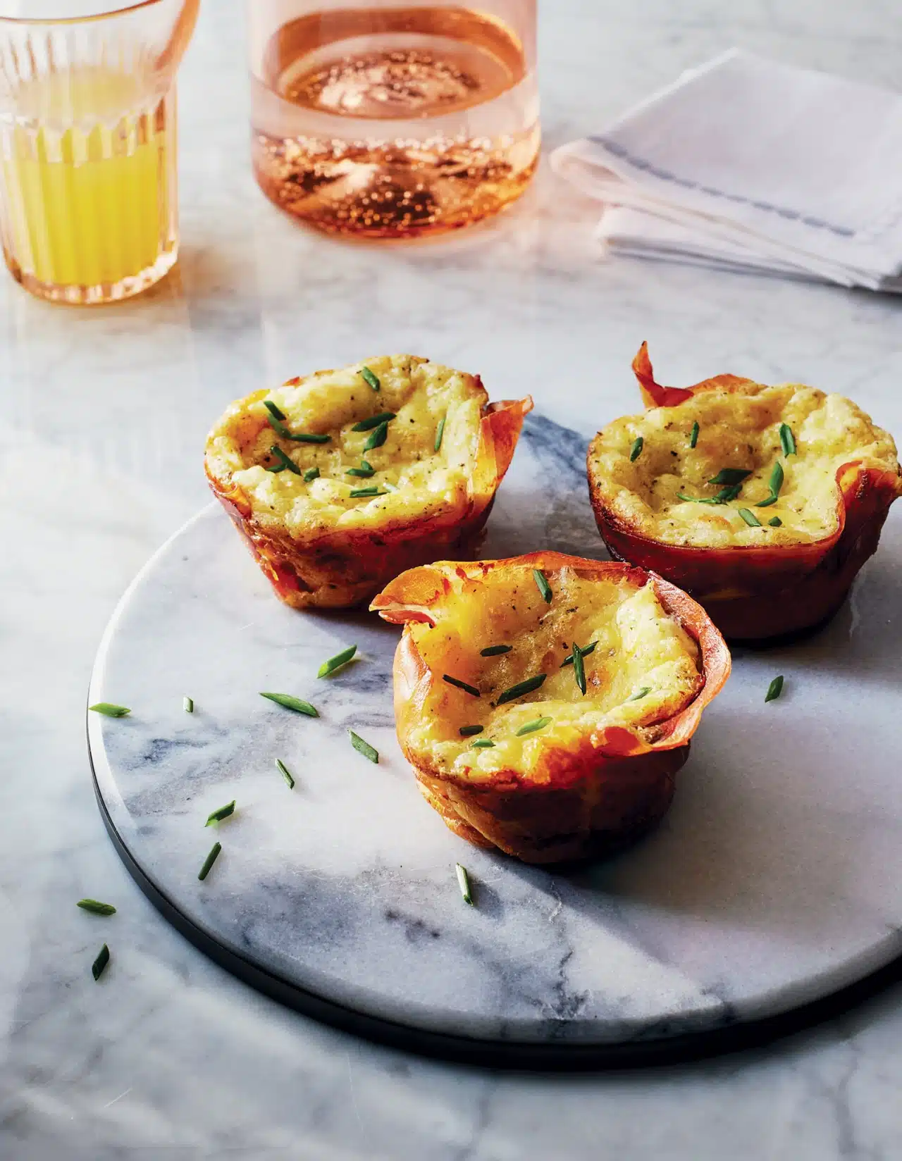 Jenny’s Egg Puffs with Prosciutto Bottoms