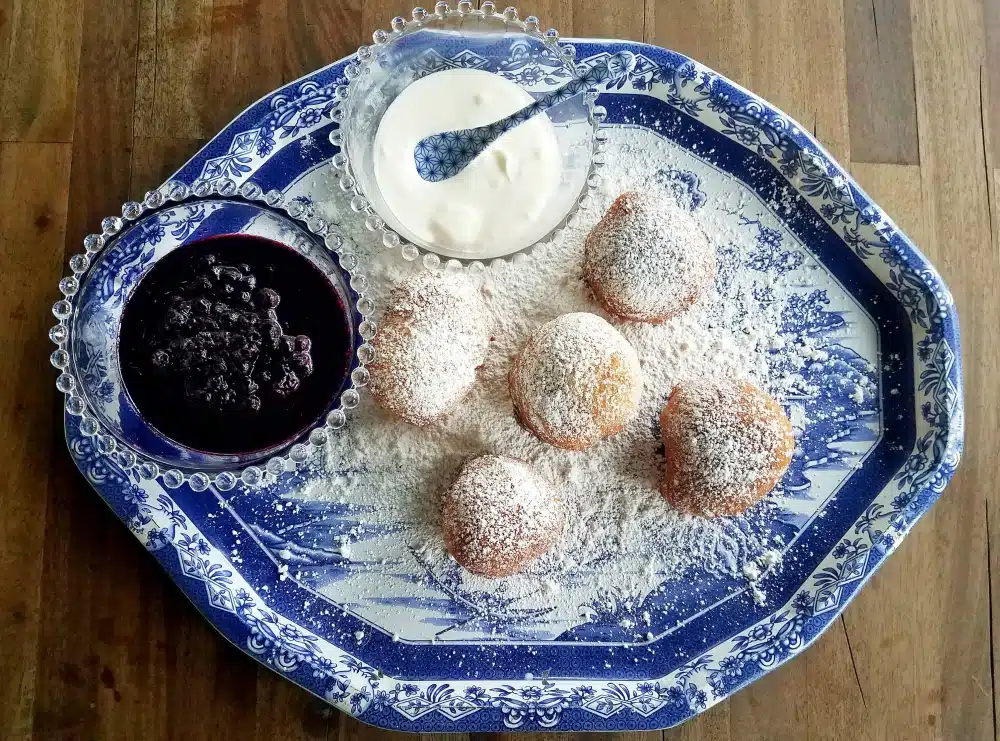 Jason Williams’s Homemade Donuts with Blueberry Compote
