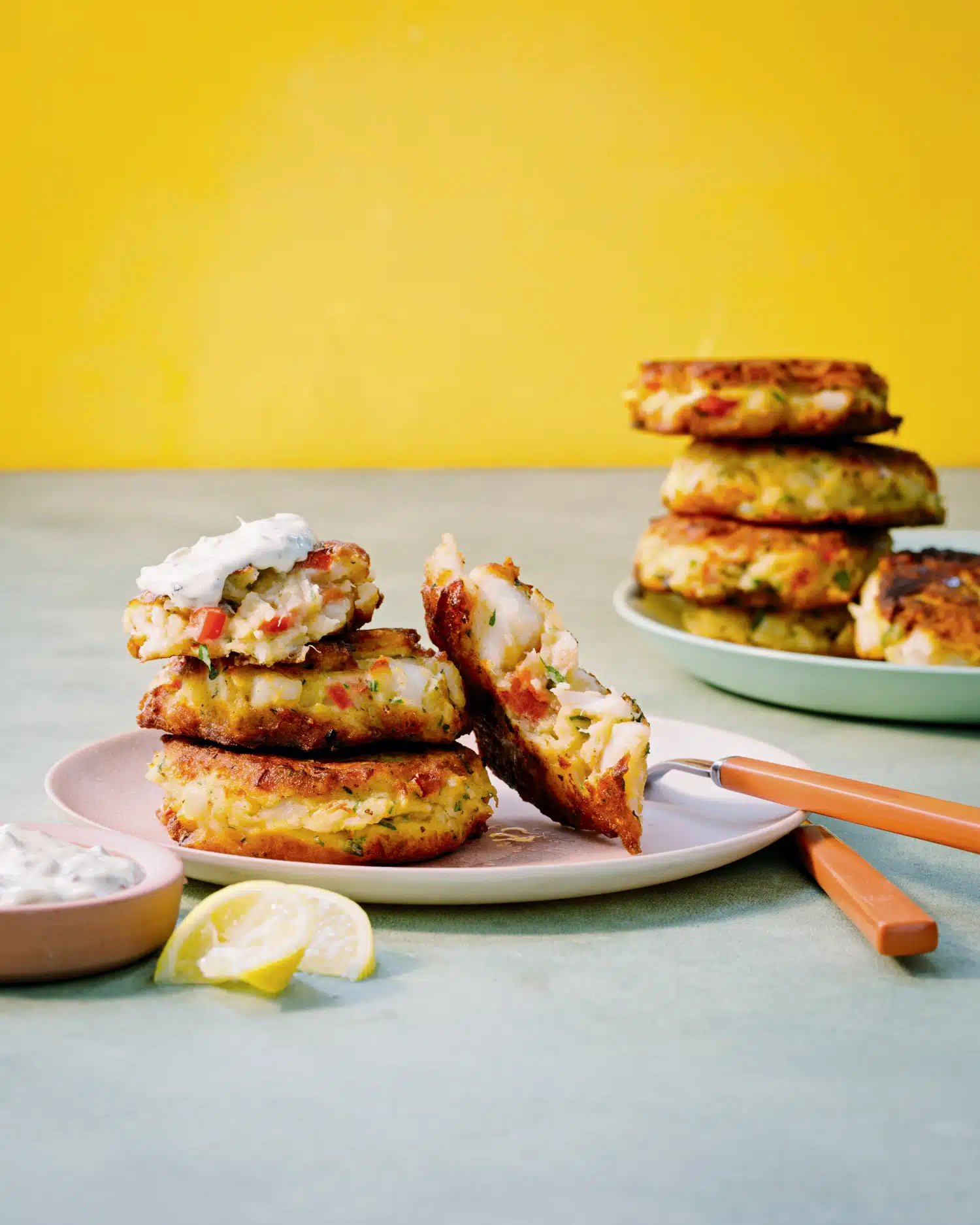 Crispy Cod Cakes with Tartar Sauce