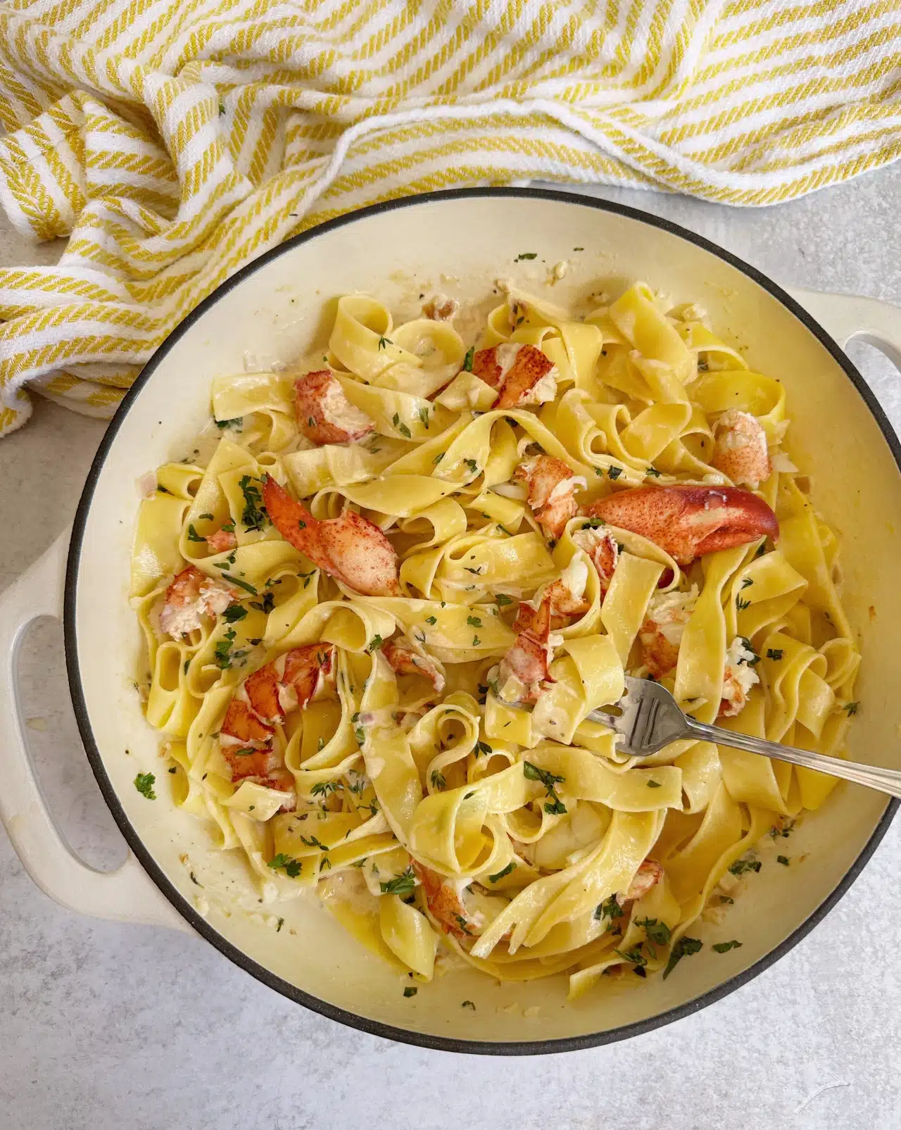 Lobster and Herb Pappardelle