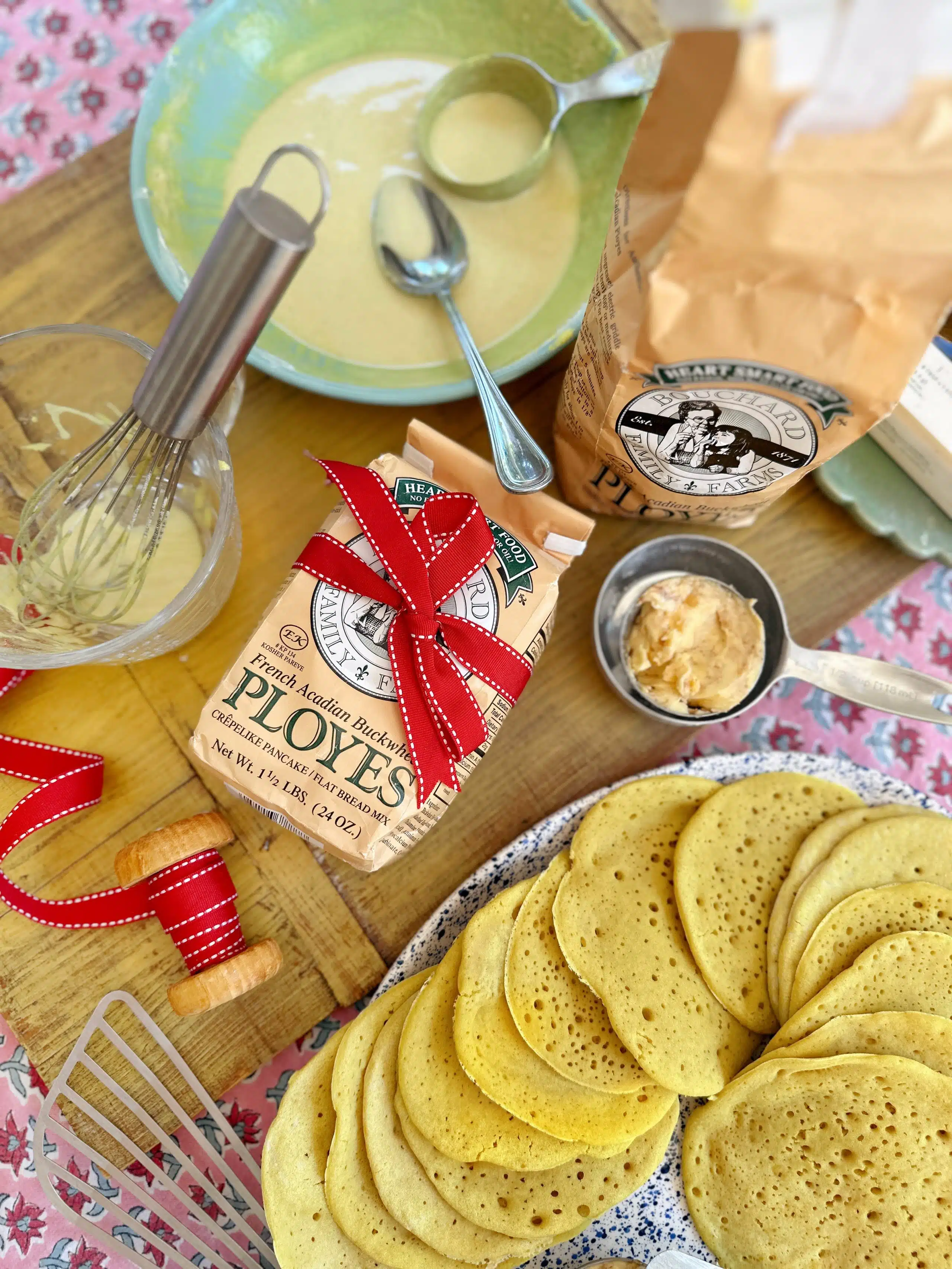 Acadian Ployes with Maple Cinnamon Butter