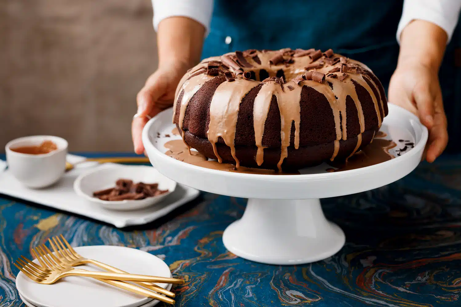 Mocha Bundt Cake with Coffee Drizzle