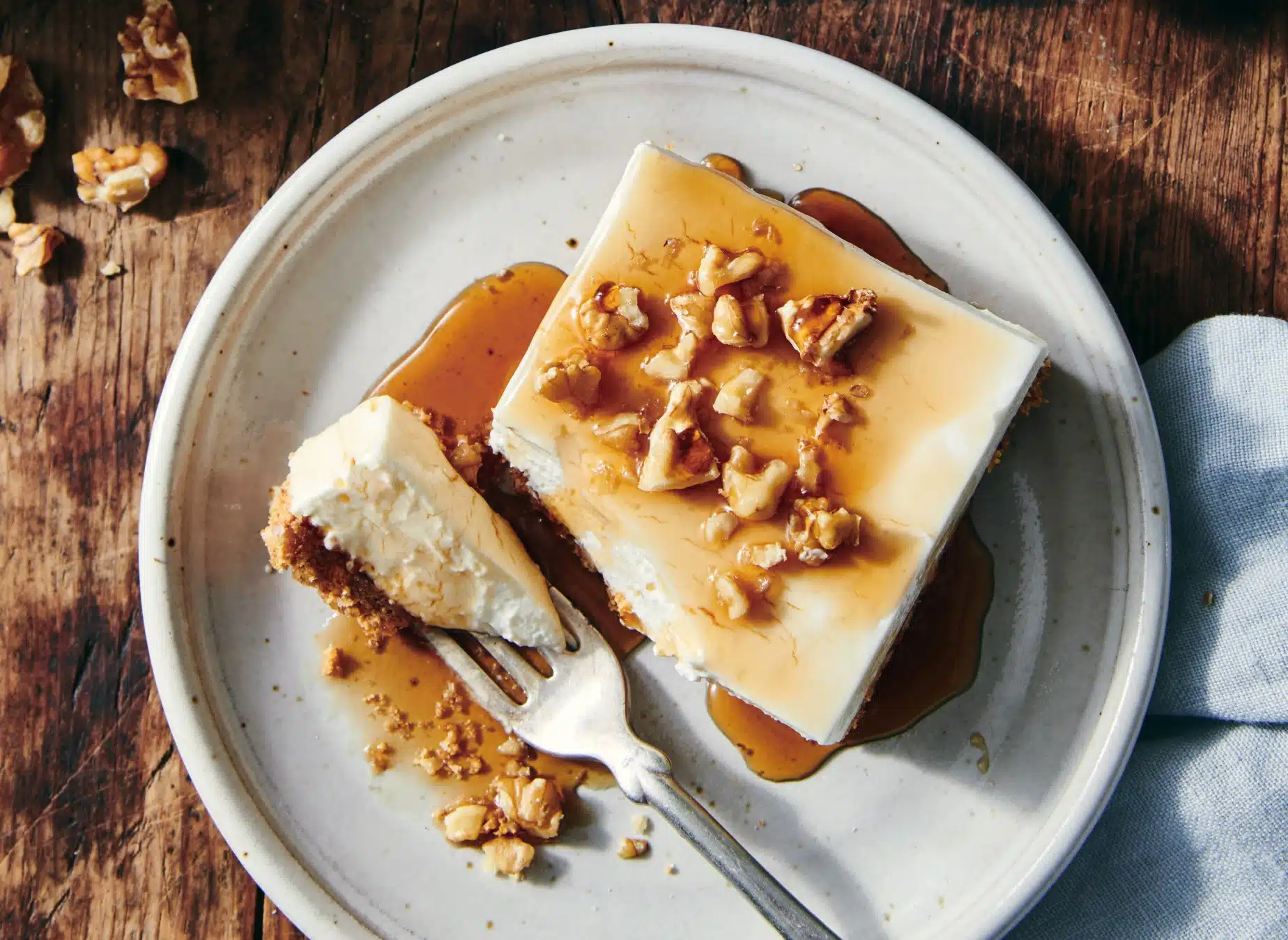 No-Bake Maple Walnut Cheesecake Bars
