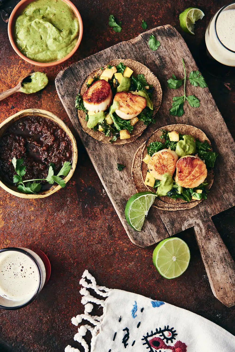 Scallop Tacos with Summer Vegetables