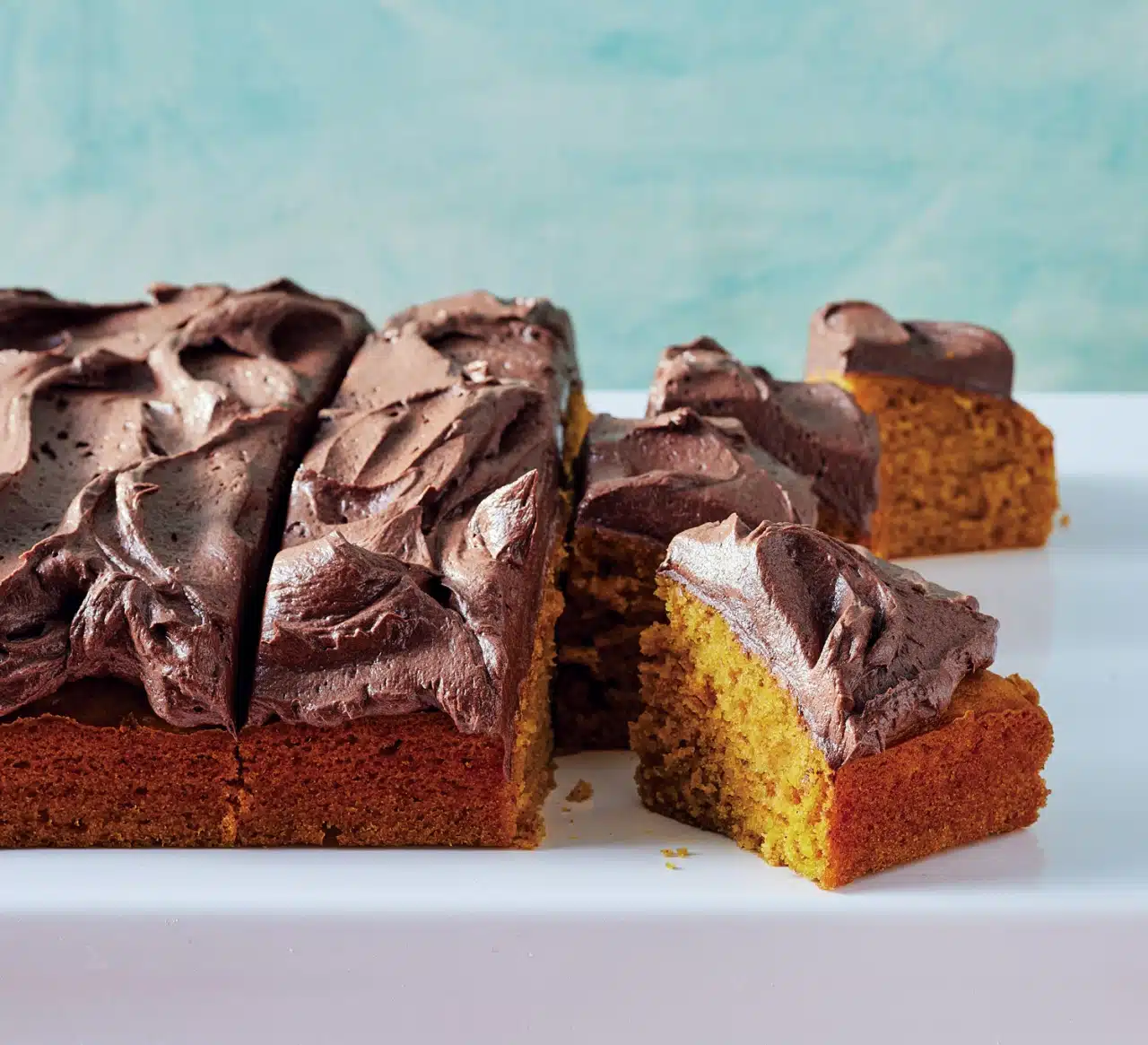 Spiced Pumpkin Snacking Cake with Fluffiest Chocolate Buttercream