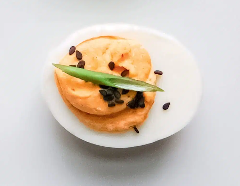 Spicy Ginger Deviled Eggs