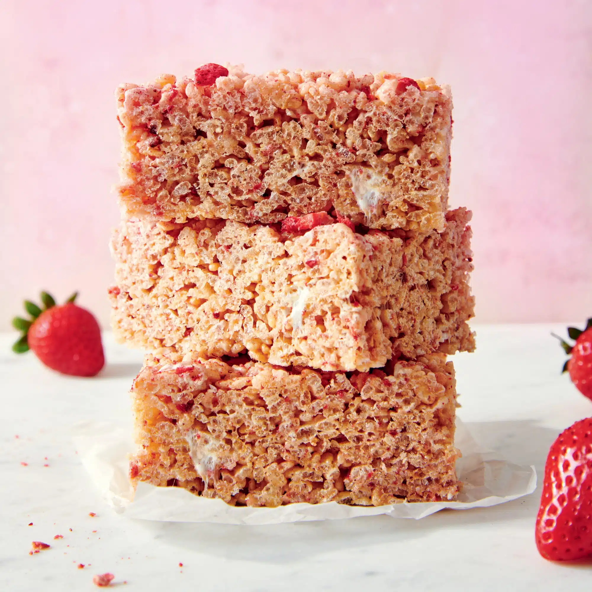 Strawberry Rice Krispie Bars