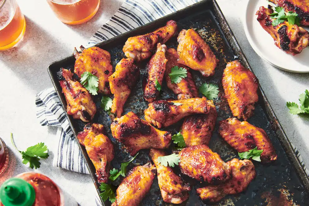 Maple-Sriracha Glazed Chicken Wings