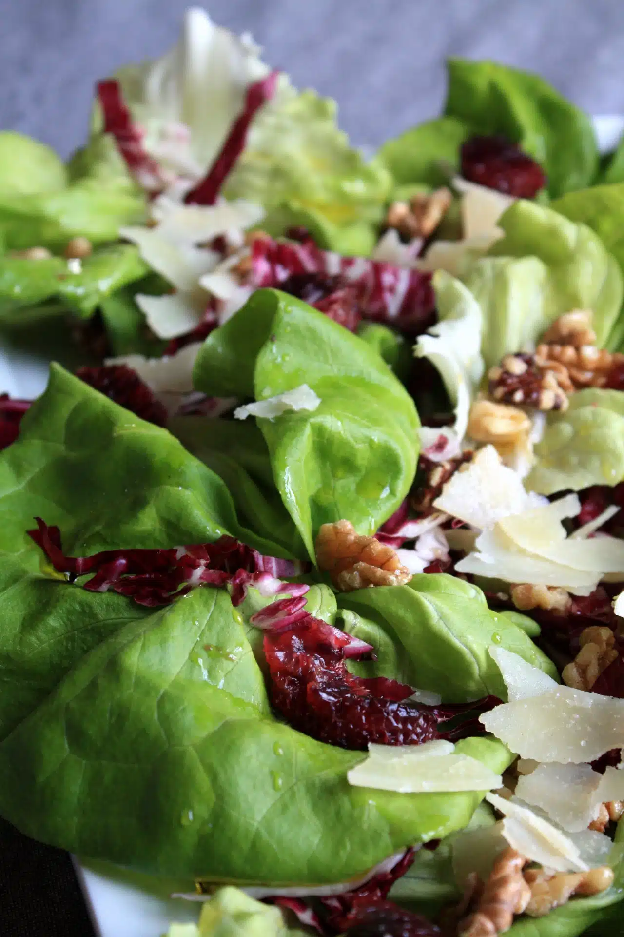 Blood Orange, Walnut, and Manchego Salad with Champagne and Honey Vinaigrette
