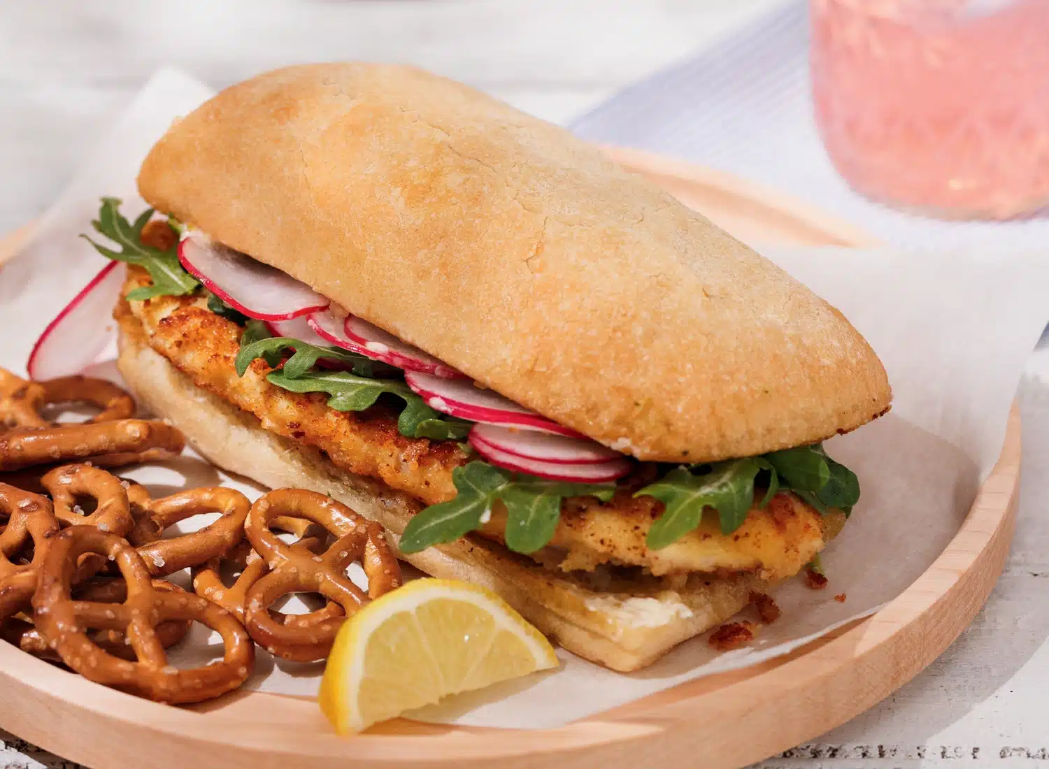 Chicken Milanese Sandwiches with Garlic-Lemon-Honey Butter