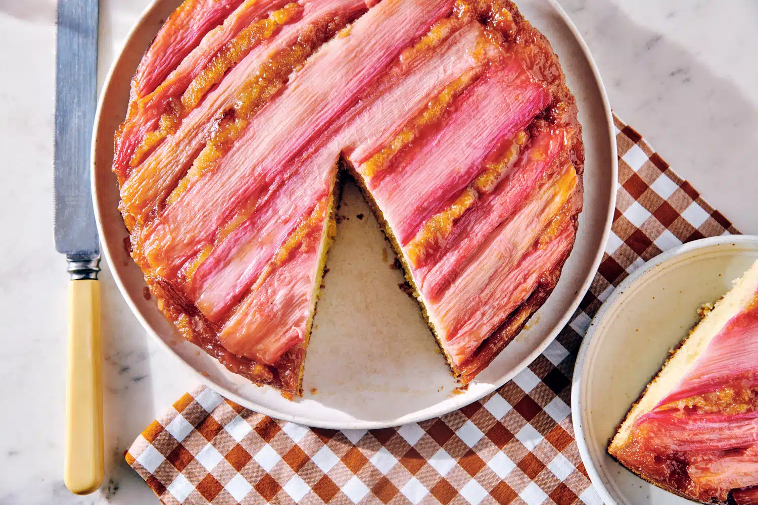 Rhubarb-Ginger Upside-Down Cake