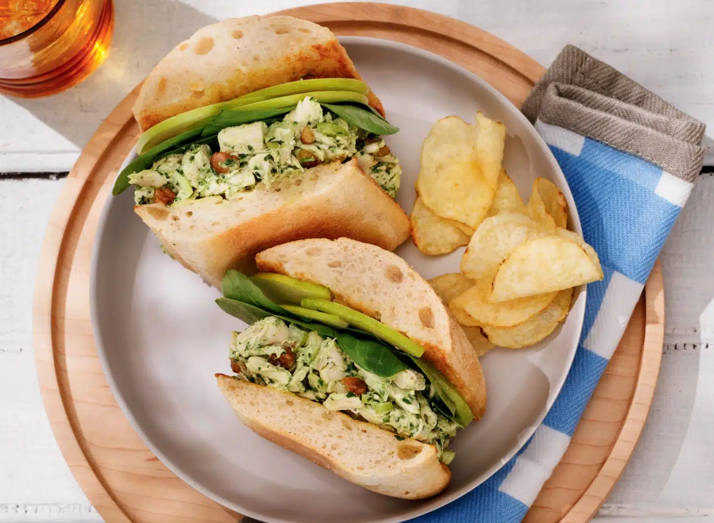 Green Goddess Chicken Salad Sandwiches